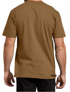 Vente chaude Hommes coton epais Ras Du Cou À Manches Courtes T-shirt 50% Polyester 50% Coton Importé Tirer Sur fermeture Laver À La Machine - Product Image 4