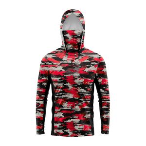 Sudadera de Pesca con Capucha y Protección Facial, UPF 50, Impermeable, de Secado Rápido, Ligera, con Estampado de Camuflaje, Manga Larga, Sublimada, para Actividades al Aire Libre - Product Image 1