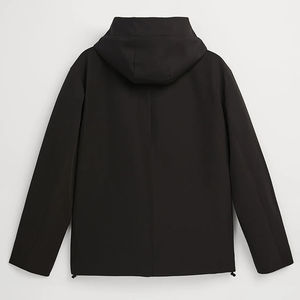 Chaqueta de lluvia impermeable deportiva de algodón ligero para invierno con logotipo personalizado OEM para hombre, chaqueta cortavientos de entrenamiento con capucha y cremallera de gran tamaño - Product Image 6