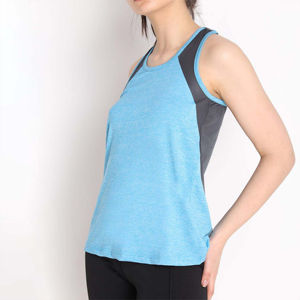 High Street personnaliser coton Spandex femmes débardeurs couleur bloc o-back longueur régulière respirant léger femmes vêtements de sport - Product Image 5