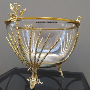 Pares de 3 cuencos chapados en plata de calidad impresionante, organizador de verduras de Metal de forma Irregular para Home Hotel - Product Image 4