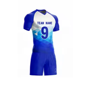 Venta al por mayor de camisetas de fútbol personalizadas unisex secado rápido uniformes de fútbol sublimación transpirable adulto ropa deportiva jugador nombres conjunto - Product Image 5