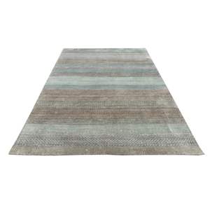 Tapis d'intérieur de luxe de haute qualité en soie de bambou nouée à la main, à poils coupés abstraits, antidérapants, toutes saisons, pour le bureau, la prière ou l'hôtel - Product Image 3