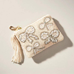 Petite pochette à monnaie brodée à la main avec des perles, porte-monnaie à thème brodé à la main par MD HANDICRAFTS - Product Image 2