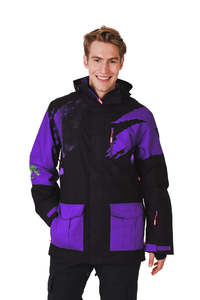 Veste parka de ski et de snowboard Polartec unisexe élégante Vêtements d'extérieur respirants avec fermeture éclair épaisse cachée et protection du cou pour adultes - Product Image 2