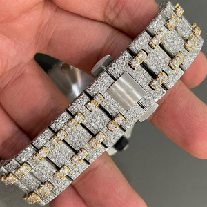 Nouvel arrivage de montre Hip Hop Moissanite montre chronographe personnalisée de haute qualité montre de marque de luxe style Hip Hop avec Moissanite - Product Image 4