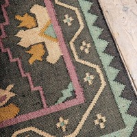 Mehrfarbige natürliche Jute wolle Jute lappen Hand gewebter Dhurrie Wende-Teppich für Büro Schlafzimmer Tür im Freien Wasch bar für Zuhause