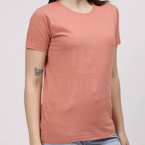 Camiseta de Mujer de Alta Calidad, Último Diseño, Impresión de Logotipo Personalizado, Camiseta de Algodón y Poliéster para Mujer - Product Image 4