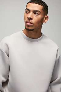 Sudadera gris claro de gran tamaño Unisex peso pesado doble punto mezcla de poliéster pulóver hombro caído logotipo personalizado sudaderas con capucha de invierno - Product Image 2