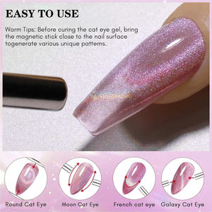 أحدث صيحات الأظافر مجموعات طلاء عيون كريستال جل الأظافر المغناطيسي ، جل لمعان القطط - Product Image 6