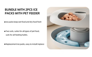 Alimentador automático inteligente para perros con 6 comidas, paquete de hielo, temporizador de comida húmeda, Control de aplicación, plástico ecológico, diseño sólido, resistente al agua IPX5 - Product Image 5