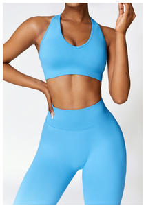 Ensemble de yoga et de fitness haut de gamme pour femmes, vêtements de sport extensibles à taille haute, leggings de yoga à taille élastique, fabrication OEM personnalisée, vente en gros - Product Image 3