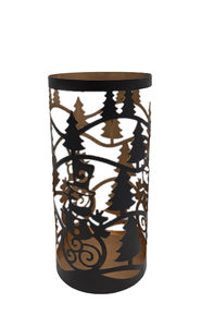 Decoración del hogar, soporte votivo redondo de hierro, Marrón mate Color, vasos de vela de tamaño alto para decoración de boda - Product Image 2