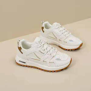 รองเท้ากีฬาสำหรับผู้หญิงหนังวัวระบายอากาศได้ดีมีพื้นรองเท้ายางและพื้นรองเท้าด้านนอก-สไตล์ลำลองที่ทันสมัย - Product Image 4