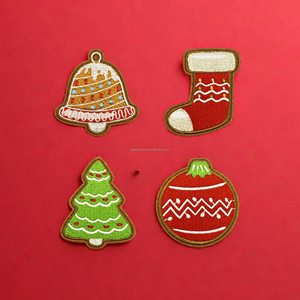 Christmas Icons Embroidered Patches for Clothing Bags and Hats - Product Image 1