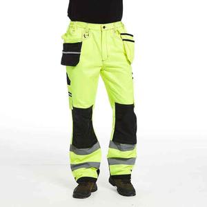 OEM Logo personnalisé Pantalon de construction unisexe Sécurité Cargo ANSI Classe 1 Polyester imperméable réfléchissant Vente en gros - Product Image 6