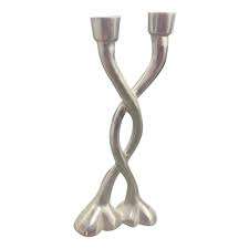 Bougeoir en aluminium de luxe Design élégant avec finition polie lisse pour tous les thèmes de décoration intérieure pour Noël - Product Image 4