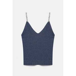 Blusa Casual con Cuentas para Mujer con Logotipo Bordado, Talla Única, Top de Otoño/Primavera, Organza, Chifón, Tejido de Punto, Decoración de Encaje - Product Image 5