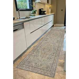 Tapis imprimé à motifs turcs : Chic bohème, vert, décoration de bureau, tapis en velours - Product Image 3