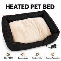 Coussin chauffant électrique pour animaux de compagnie en tissu 12V 16W, en polaire douce, avec thermostat et protection contre la surchauffe, luxueux.
