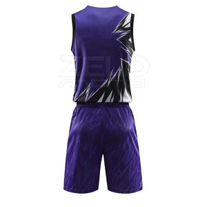 Uniforme de baloncesto de secado rápido Último diseño Conjuntos de camisetas de baloncesto Uniforme de baloncesto usable de doble cara para hombres - Product Image 3
