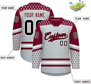 ชุดเครื่องแบบฮ็อกกี้น้ำแข็งตามสั่งเสื้อเจอร์ซีย์และกางเกงระบายอากาศได้ดีสำหรับเยาวชนชายหญิง - Product Image 2