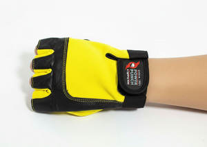 Gants de musculation en cuir véritable noir - Product Image 6