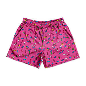 กางเกงขาสั้นตาข่ายระบายอากาศสำหรับผู้ชายสไตล์ทึบพิมพ์ลายดิจิตอลแนวสตรีทเอวยางยืด - Product Image 1