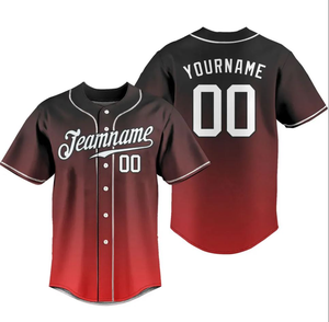 Venta al por Mayor de Camisetas de Béisbol con Estampado Digital Personalizado, Dos Botones, 100% Poliéster, Transpirables, de Secado Rápido, con su Propio Logotipo - Product Image 1