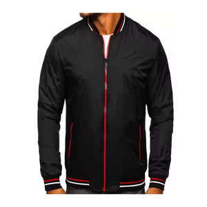 Blouson aviateur coupe-vent à glissière personnalisé de haute qualité pour hommes avec col montant brodé de logo uniforme de travail d'équipe sportive d'hiver - Product Image 1