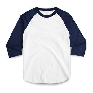 T-shirt en coton pour homme, col rond, décontracté, manches 3/4, t-shirt raglan, jersey - Product Image 3