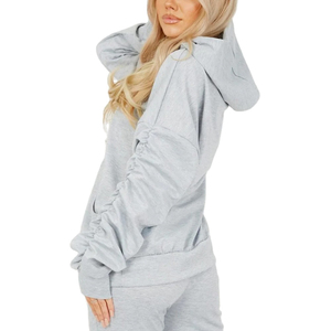 ชุดวอร์มผู้หญิงผ้าฟลีซทรงบาน ดีไซน์ล่าสุด สีพื้น ผลิตจากวัสดุคุณภาพพรีเมียม - Product Image 4