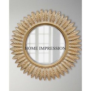 Espejo decorativo de pared hecho de ratán redondo moderno de alta calidad estándar para dormitorio de hotel en casa precio al por mayor directo de la India - Product Image 3