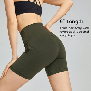 กางเกงโยคะผู้หญิงขายส่ง ระบายอากาศได้ดี ผ้าโพลีเอสเตอร์/สแปนเด็กซ์ เอวสูงไขว้ ดีไซน์บาง มีกระเป๋าข้าง ขอบกางเกงยืดหยุ่น สไตล์สตรีทแวร์ - Product Image 5