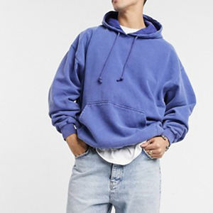 Sudaderas CON CAPUCHA DE 400gsm, ropa de calle de alta calidad, sudaderas con capucha con hombros caídos, sudaderas con capucha de lana en blanco de talla grande para hombre - Product Image 1