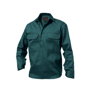 Camisa DE TRABAJO OEM de alta calidad 100% algodón de manga larga/corta con medio botón fabricante occidental para hombres - Product Image 1