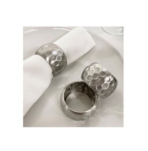 Aluminum Napkin Ring Holder for Home Party Best Selling <b>Table</b> Ware Use Shiny Polished 304 Stainless Steel Napkin Ring Holder - Product Image 5