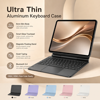 Funda con Teclado para Tablet al por Mayor OEM, Ligera, de Aluminio, con Función Inteligente de Activación/Suspensión y Teclas Resistentes a Salpicaduras