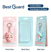 Emballage sous blister personnalisé pour figurines et cartes de jeu, haute transparence, épaisseur 1 mm, PET recyclable, prêt pour l'estampage, marque Best Guard