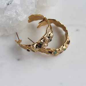 Pendientes de Turmalina Rosa Cruda y Ópalo, Certificados por IGI, Cristal Natural Brillante, Joyería Curativa Perfecta, Estilo Romántico, Único para Uso Diario o Bodas - Product Image 2