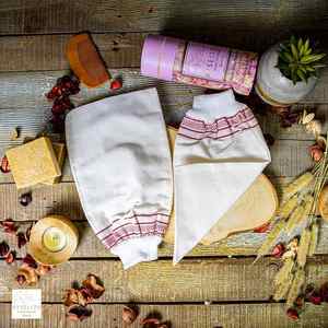 Gants de bain en viscose à double texture Gant de nettoyage corporel doux et rugueux pour le nettoyage en profondeur et l'utilisation de gants de douche exfoliants - Product Image 2