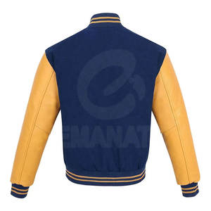 Chaqueta Clásica Estilo Bomber de Béisbol Vintage Personalizable para Hombre, Mangas de Algodón, Decoración con Botones Frontales, Transpirable e Impermeable al Viento - Product Image 2