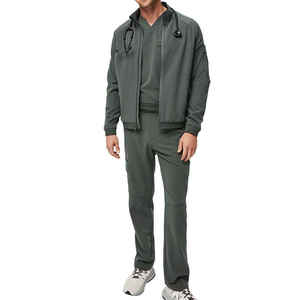 Chaquetas Médicas Personalizadas de Manga Larga Unisex con Bolsillo en el Brazo Antirrobo para Enfermeros, Doctores y Personal Hospitalario, Tallas Grandes - Product Image 1