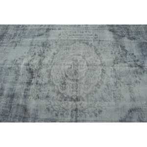 พรมวินเทจตุรกีขนาดใหญ่ 5.3x8.8 ฟุต (162x268 ซม.) พรมลายทางสีเทา - Product Image 5