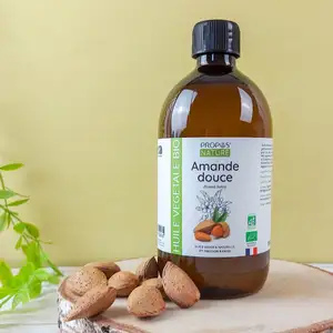 ACEITE DE ALMENDRAS DULCES-PRUNUS DULCIS-ACEITE VEGETAL CERTIFICADO ORGÁNICO-500ML