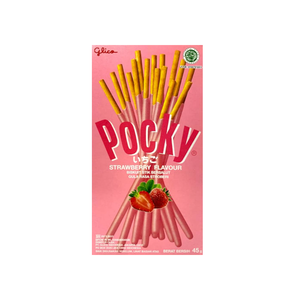 Bâtonnets Glico Pocky enrobés de crème à la fraise, boîte de 40g, 30 boîtes par carton mère, pour les chaînes de supermarchés et les magasins de proximité - Product Image 1