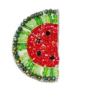 Broche de fruta con cuentas exquisito hecho a mano Linda sandía fresca Kiwi Limón Pera manzana para fiestas infantiles por glowin fashion - Product Image 2