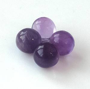 ลูกกลมอเมทิสต์แท้5มม. ทรงกลมลูกปัดเดี่ยวแบบไม่เจาะเครื่องประดับอัญมณีแบบ DIY - Product Image 3