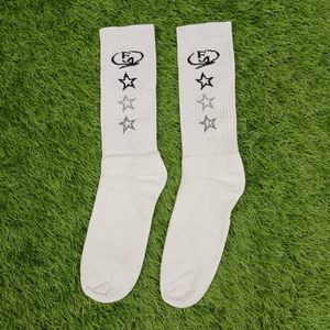 Calcetines personalizados hechos a medida Jacquard diseño su propio patrón algodón tripulación mujeres calcetín personalizado con logotipo - Product Image 1