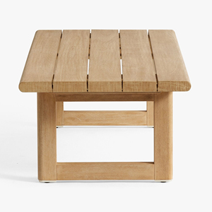 Mesa de Comedor Exterior Moderna Rectangular de Madera de Teca Sólida para Jardín, Patio o Comedor - Ziza - Product Image 3